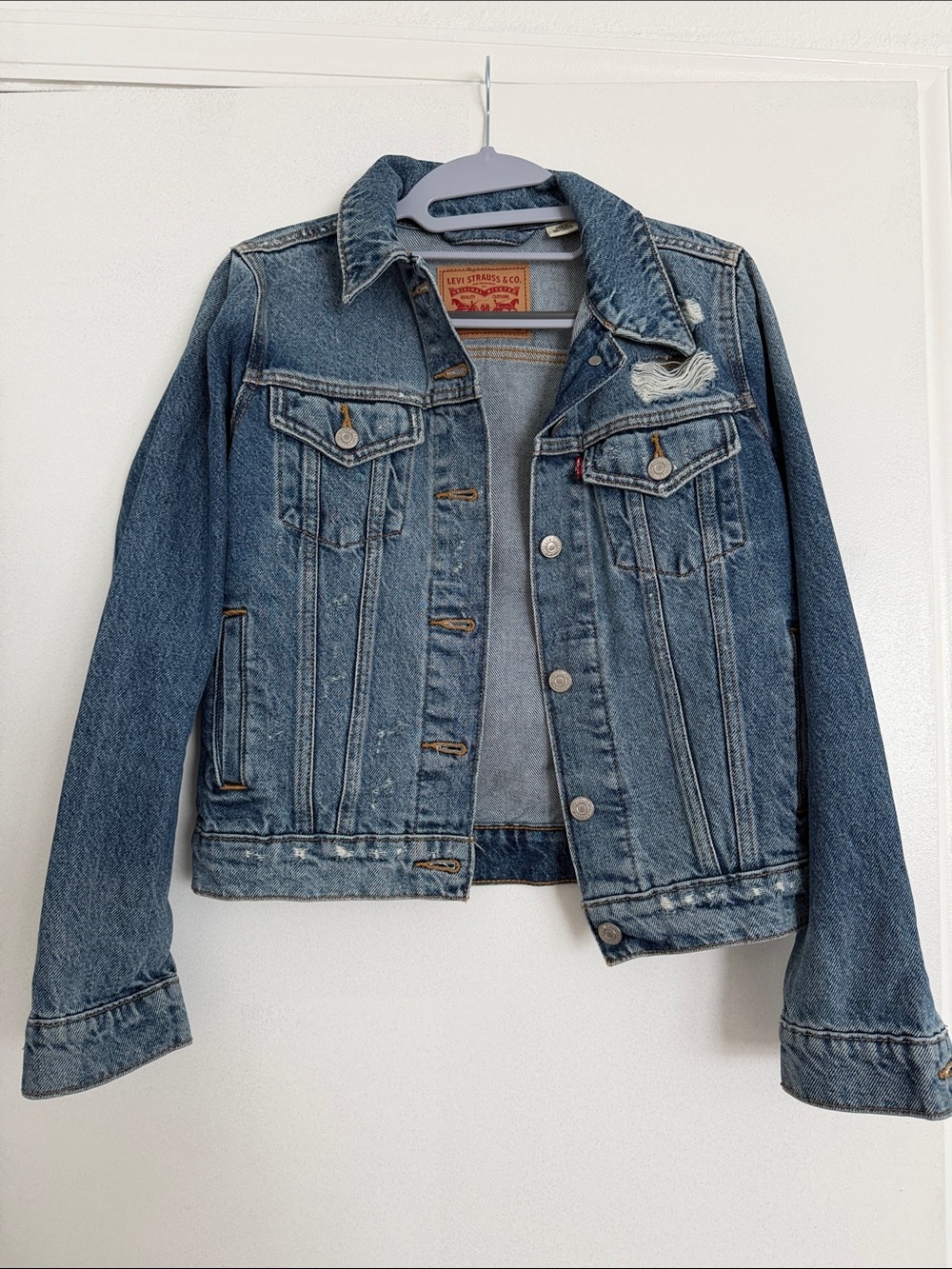 Levi's Distressed Light Blue Denim Jacket